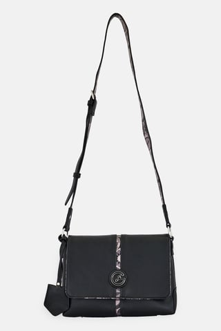 Women Brand Logo Cross Body Bag, Black