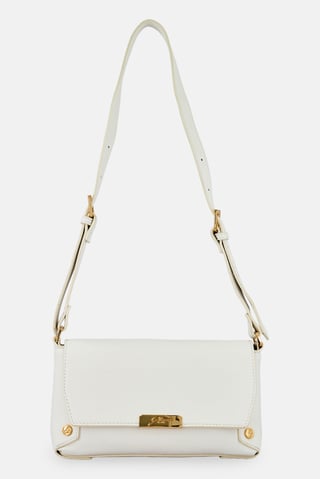 Women Brand Logo Cross Body Bag, White