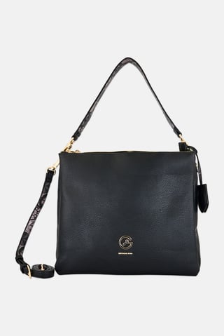 Women Brand Logo Tote Bag, Black