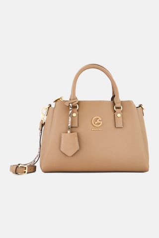 Women Brand Logo Cross Body Bag, Taupe