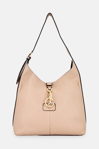 Women Brand Logo Tote Bag, Taupe