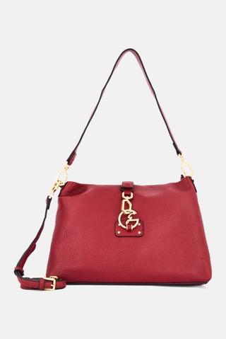 Women Brand Logo Cross Body Bag, Burgundy