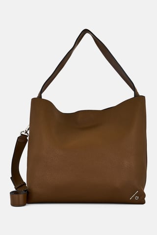 Women Brand Logo Tote Bag, Brown