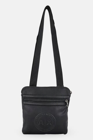 AX Armani Exchange Men Brand Logo Cross Body Bag, Black