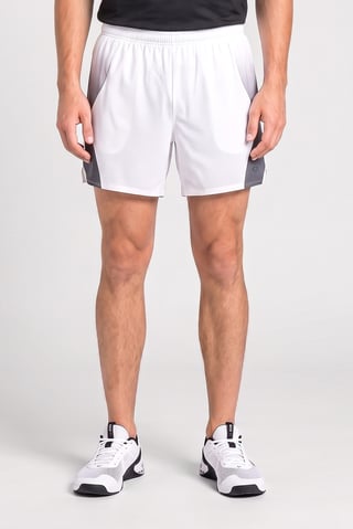 Men Performance Fit 9 Inseam Training Shorts, White