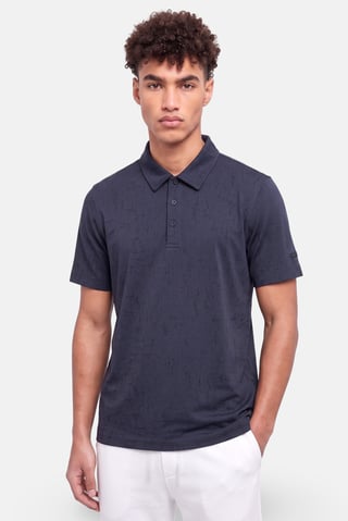 Men Sportswear Fit Short Sleeve Golf Polo Shirt, Navy Blue