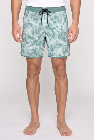Men Drawstring Allover Print Board Shorts, Multicolor