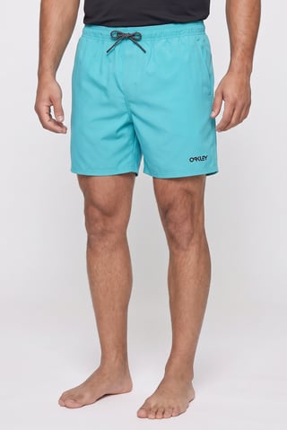 Men Brand Logo 16 Inseam Board Shorts, Turquoise
