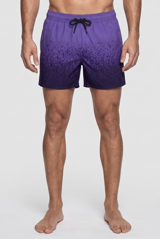 Men Monogram Print Board Shorts, Multicolor