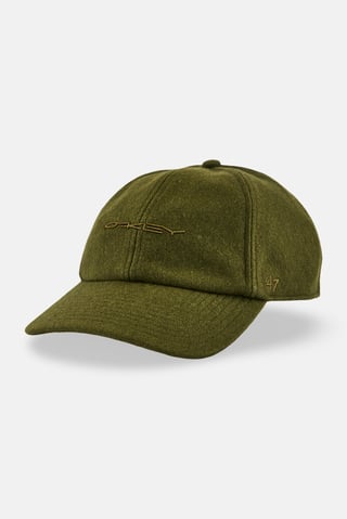 Men Embroidered Logo Sports Cap, Olive
