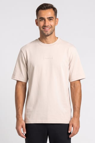 Men Boxy Fit Short Sleeve Outdoor T-Shirt, Cream