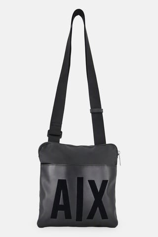 AX Armani Exchange Men Brand Logo Cross Body Bag, Black