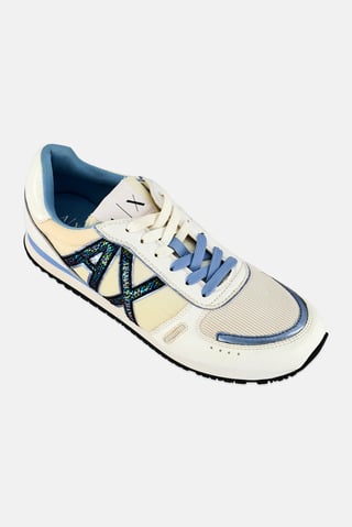 AX Armani Exchange Women Brand Logo Lace Up Casual Shoes, Muticolor