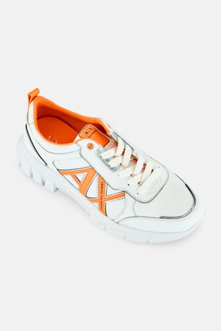 Armani Exchange Men Lace Up Casual Shoes, White