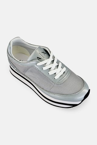 AX Armani Exchange Women Lace Up Casual Shoes, Grey