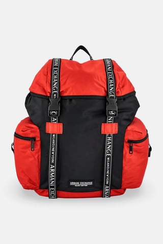 Armani Exchange Men Brand Logo Backpack, Multicolor