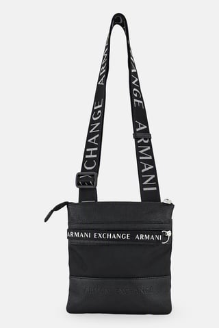 AX Armani Exchange Men Brand Logo Cross Body Bag, Black