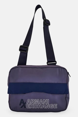 Armani Exchange Men Brand Logo Backpack, Reflective
