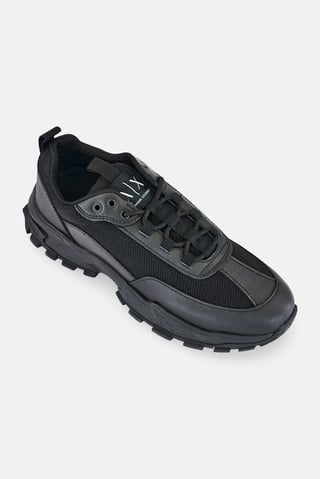 Armani Exchange Men Lace Up Casual Shoes, Black