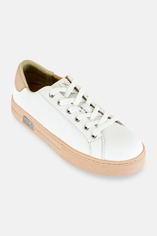 Armani Exchange Men Lace Up Casual Shoes, White