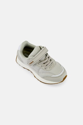 Toddlers Boy Velcro Closure Running Shoes, Grey