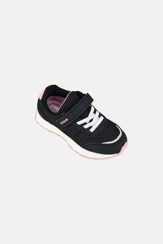 Toddlers Girl Velcro Closure Running Shoes, Black