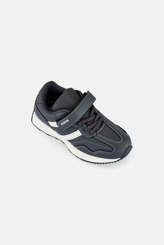 Kids Boy Velcro Closure Outdoor Shoes, Grey