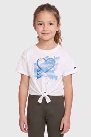 Kids Girl Sportswear Fit Short Sleeve Outdoor Top, White