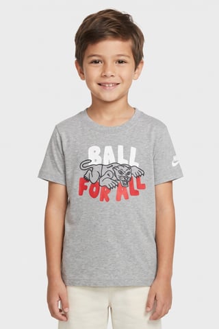 Kids Boy Sportswear Fit Short Sleeve Outdoor T-Shirt, Grey