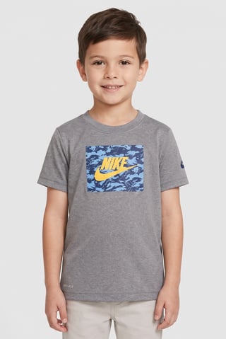Toddlers Boy Short Sleeve Camouflage Outdoor T-Shirt, Grey