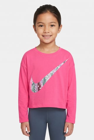 Kids Girl Sportswear Fit Full Sleeve Outdoor Top, Pink