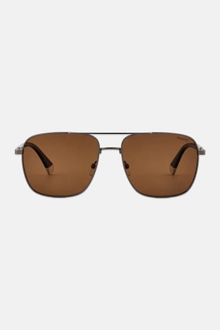 Men PLD 4128/S/X Square Sunglasses, Multicolor