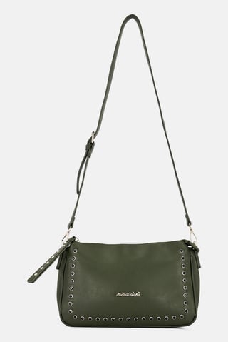 Women Brand Logo Cross Body Bag, Dark Olive