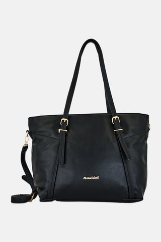 Women Brand Logo Tote Bag, Black