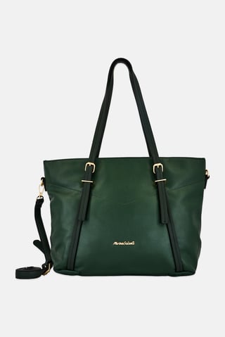Women Brand Logo Tote Bag, Green