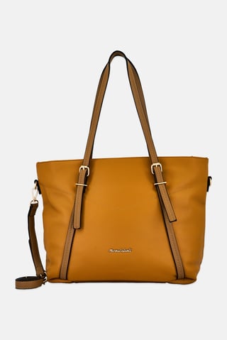 Women Brand Logo Tote Bag, Tan