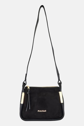 Women Brand Logo Cross Body Bag, Black