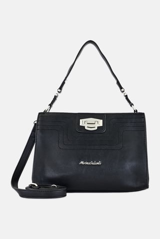 Women Brand Logo Cross Body Bag, Black