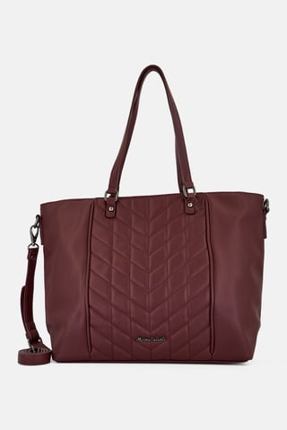 Women Brand Logo Tote Bag, Maroon