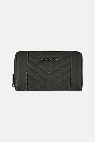 Women Brand Logo Wallets, Dark Grey