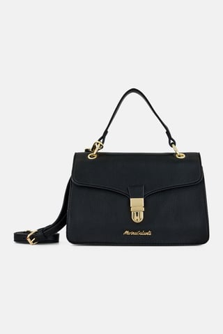 Women Brand Logo Handbag, Black