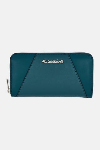 Women Brand Logo Purse, Teal Green