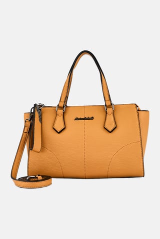 Women Brand Logo Handbag, Tan
