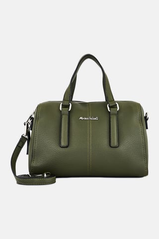 Women Brand Logo Handbag, Deep Olive