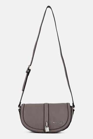Women Brand Logo Cross Body Bag,  Grey