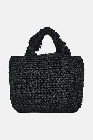 Women Textured Hand Bag, Black