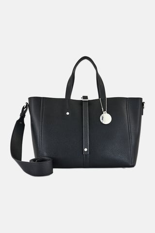Women Solid Satchel Bag, Black