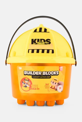 35-Piece Construction Blocks Bucket
