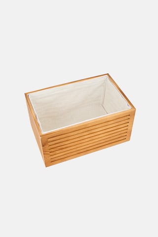 Craftable Pinewood Storage Crate With Liner, Brown