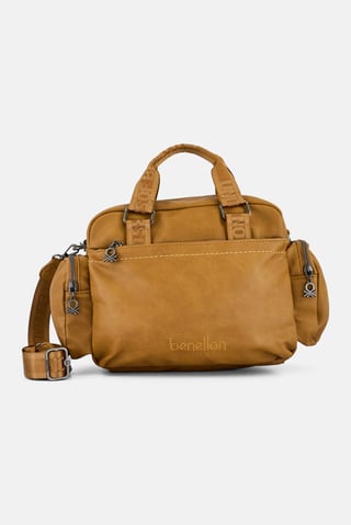 Women Embroidered Logo Cross Body Bag, Light Brown